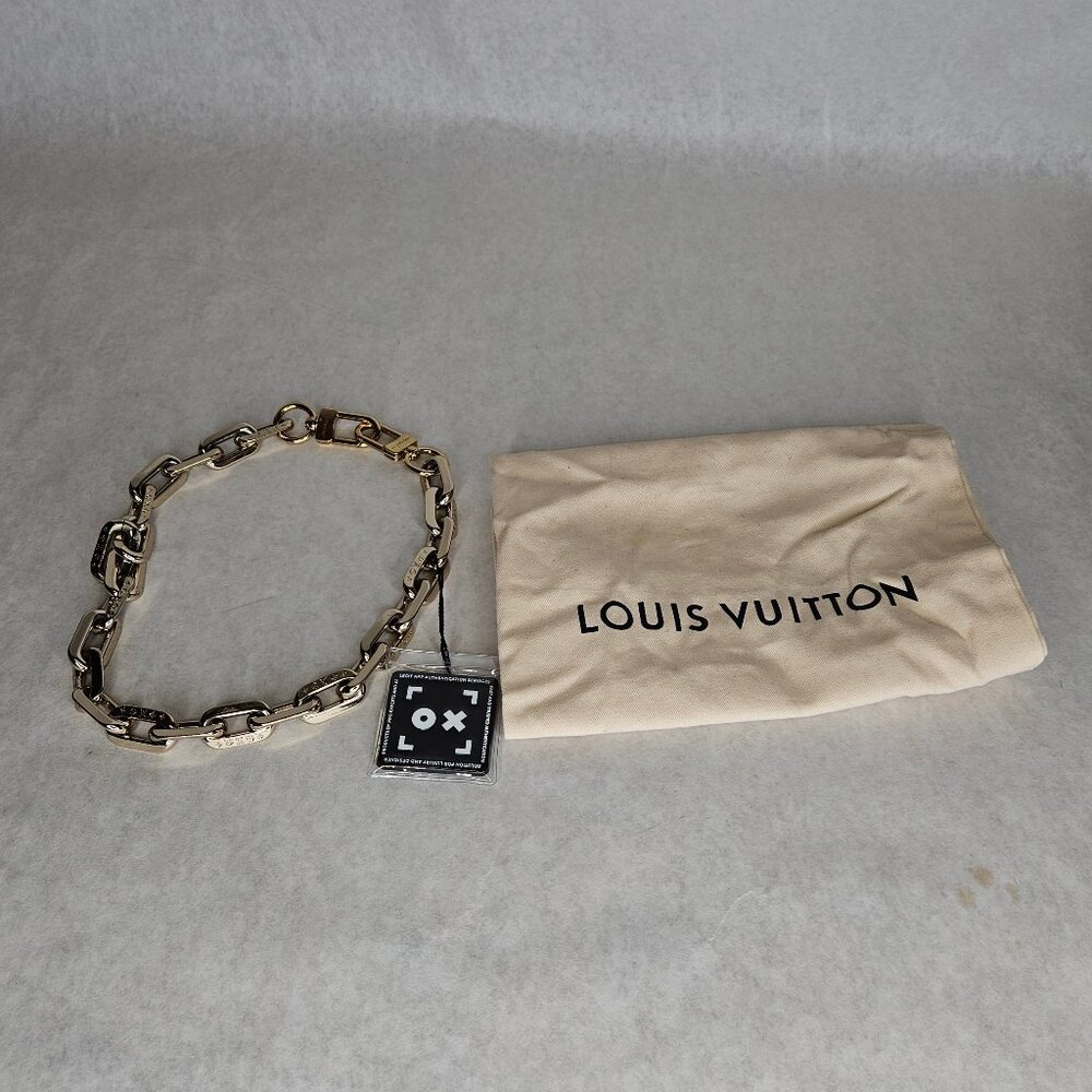 Louis Vuitton 22" Gold Tone Chain Link Style Strap Handle from Coussin Bag